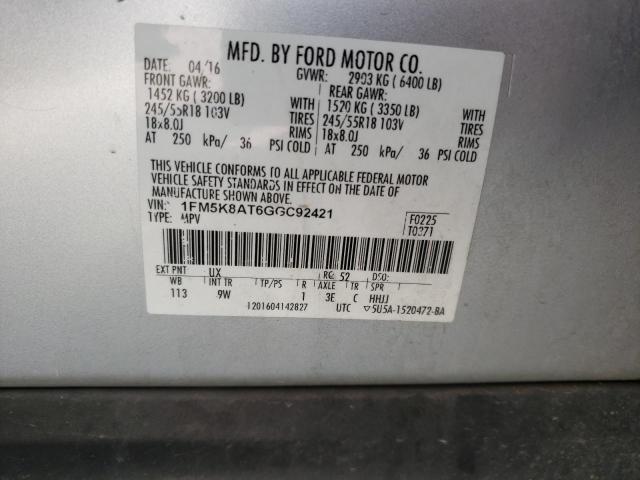 Photo 10 from auction – 2016 FORD EXPLORER P with VIN 1FM5K8AT6GGC92421