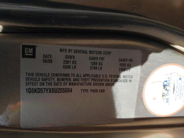 Photo 10 from auction – 2006 CADILLAC DTS with VIN 1G6KD57YX6U255684