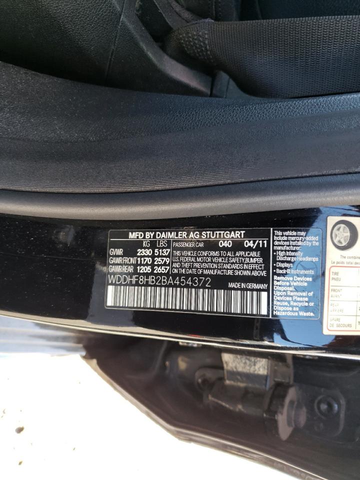 Photo 10 from auction – 2011 MERCEDES-BENZ E 350 4MAT with VIN WDDHF8HB2BA454372