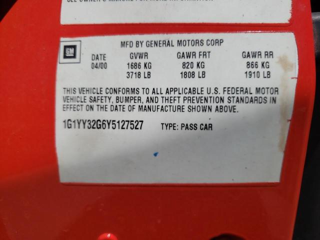 Photo 10 from auction – 2000 CHEVROLET CORVETTE with VIN 1G1YY32G6Y5127527