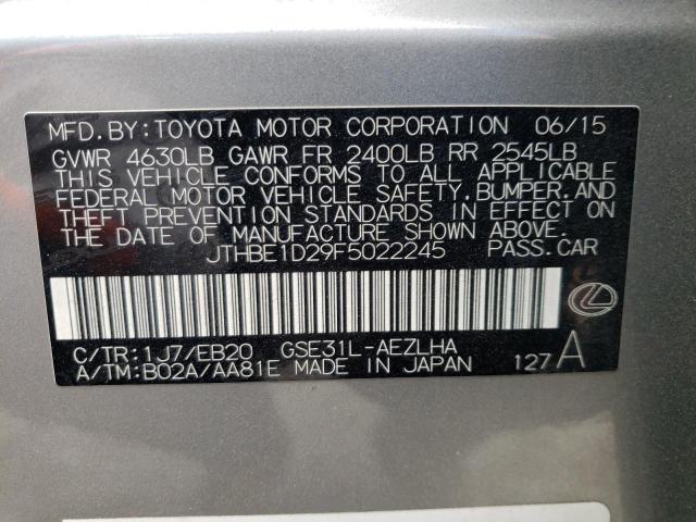Photo 10 from auction – 2015 LEXUS IS 350 with VIN JTHBE1D29F5022245