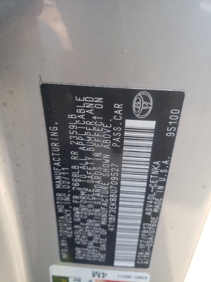 Photo 10 from auction – 2011 TOYOTA CAMRY BASE with VIN 4T1BF3EK8BU709527
