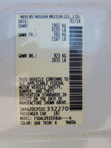 Photo 10 from auction – 2014 NISSAN LEAF S with VIN 1N4AZ0CP1EC332270