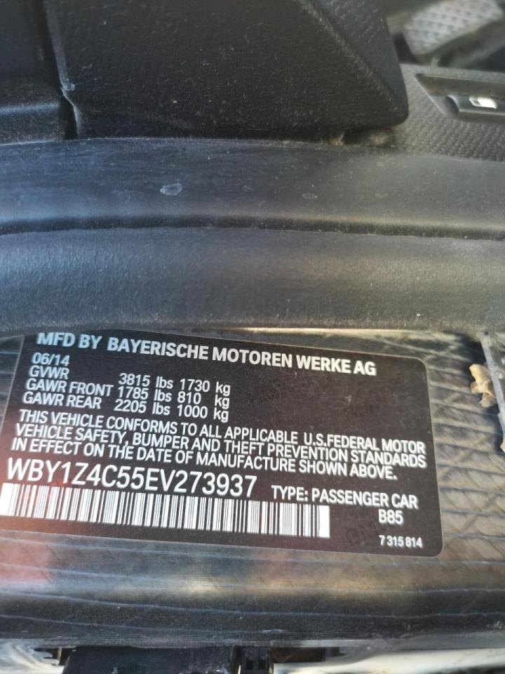 Photo 10 from auction – 2014 BMW I3 REX with VIN WBY1Z4C55EV273937