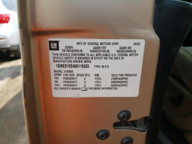 Photo 10 from auction – 2006 CHEVROLET TRAILBLAZE with VIN 1GNES16S466116393