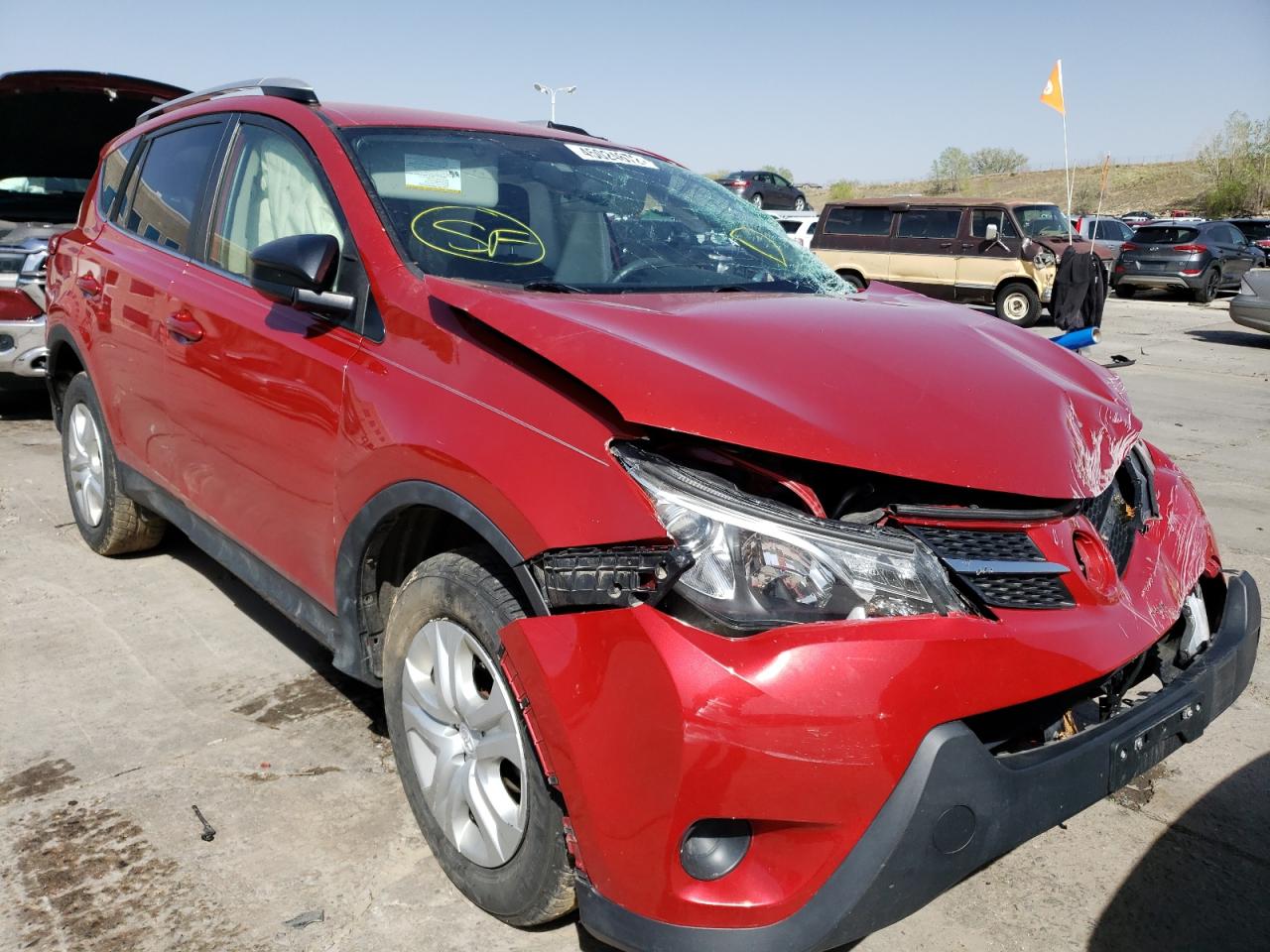 TOYOTA RAV4 LE 2014 with VIN JTMBFREVXEJ009757 - Photo from auction