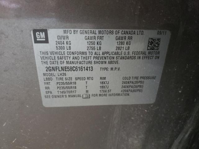 Photo 10 from auction – 2012 CHEVROLET EQUINOX LT with VIN 2GNFLNE58C6161413