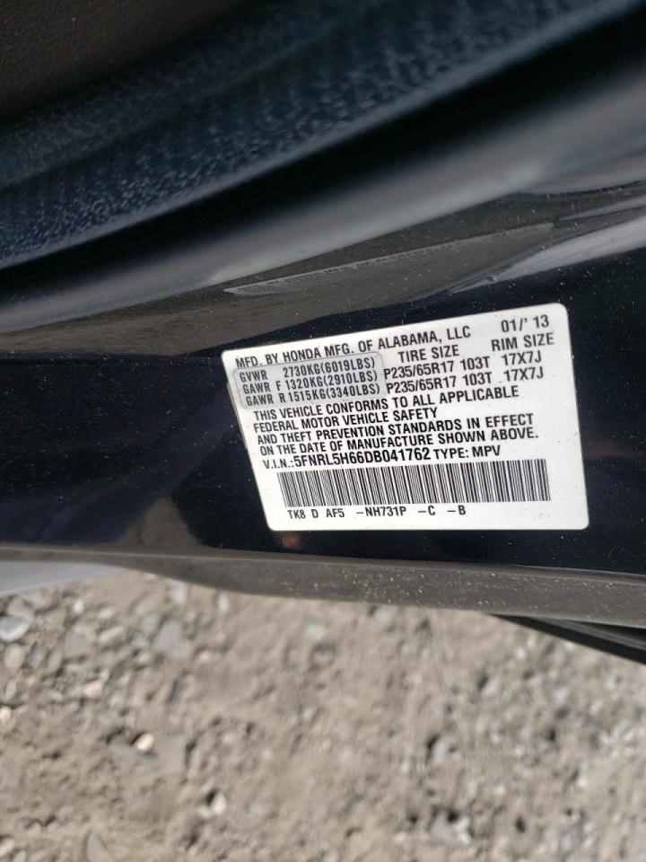Photo 10 from auction – 2013 HONDA ODYSSEY EX with VIN 5FNRL5H66DB041762