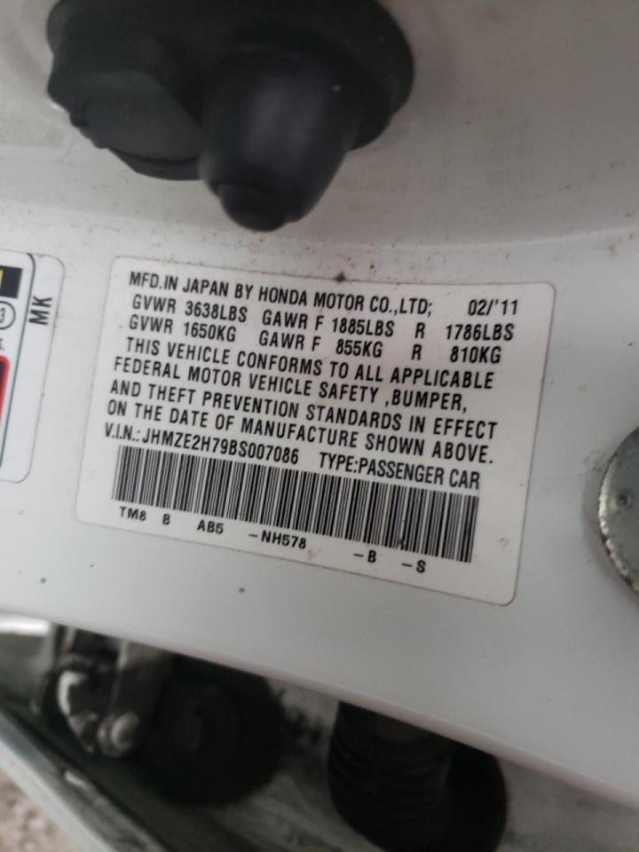 Photo 10 from auction – 2011 HONDA INSIGHT EX with VIN JHMZE2H79BS007086