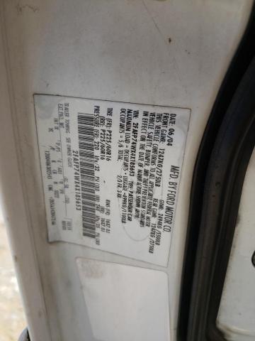 Photo 10 from auction – 2004 FORD CROWN VICT with VIN 2FAFP74WX4X185653