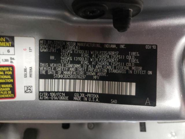 Photo 10 from auction – 2011 TOYOTA SIENNA LE with VIN 5TDKK3DC5BS016297