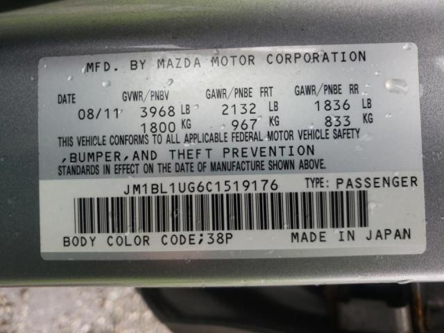 Photo 10 from auction – 2012 MAZDA 3 I with VIN JM1BL1UG6C1519176