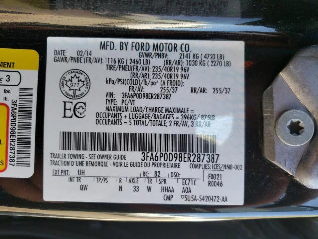 Photo 10 from auction – 2014 FORD FUSION TIT with VIN 3FA6P0D98ER287387