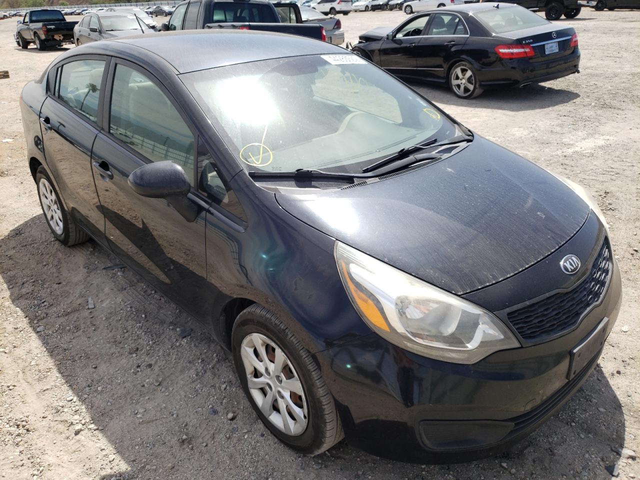 KIA RIO LX 2013 with VIN KNADM4A39D6244252 - Photo from auction