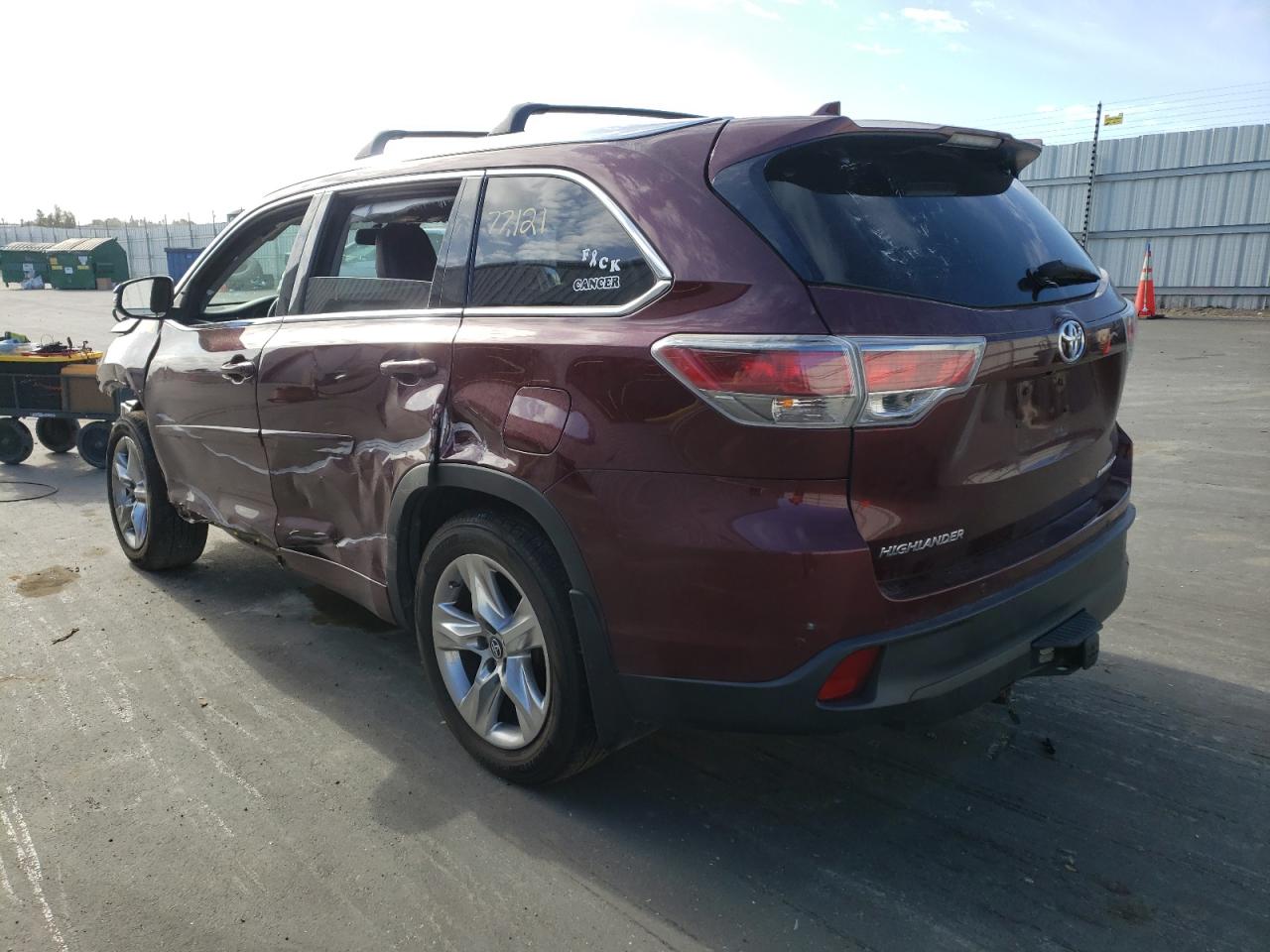 Photo 3 from auction – 2016 TOYOTA HIGHLANDER with VIN 5TDDKRFH5GS307121