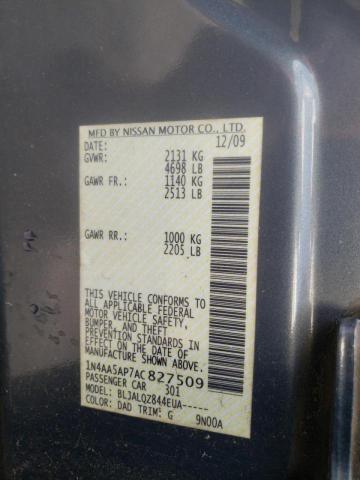 Photo 10 from auction – 2010 NISSAN MAXIMA S with VIN 1N4AA5AP7AC827509