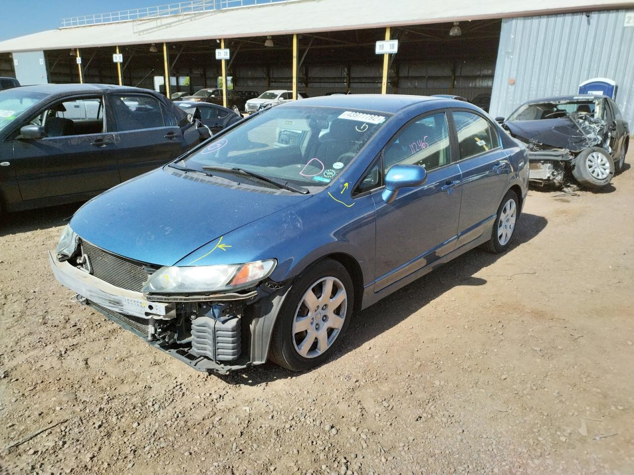 Photo 2 from auction – 2011 HONDA CIVIC LX with VIN 19XFA1F57BE018702