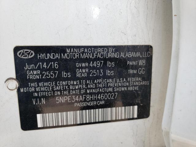 Photo 10 from auction – 2017 HYUNDAI SONATA SPO with VIN 5NPE34AF8HH460027