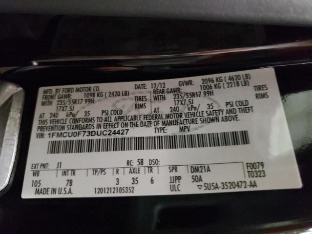 Photo 10 from auction – 2013 FORD ESCAPE S with VIN 1FMCU0F73DUC24427