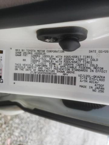 Photo 10 from auction – 2005 LEXUS GX 470 with VIN JTJBT20X550080344