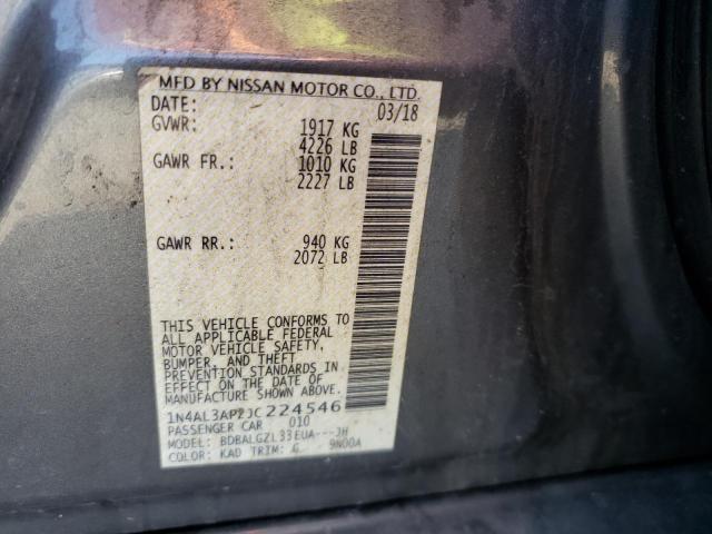 Photo 10 from auction – 2018 NISSAN ALTIMA 2.5 with VIN 1N4AL3AP2JC224546
