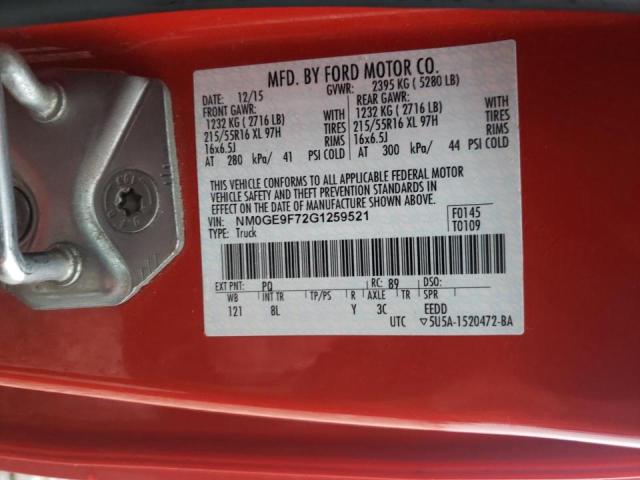 Photo 10 from auction – 2016 FORD TRANSIT CO with VIN NM0GE9F72G1259521