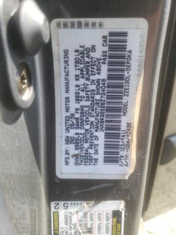 Photo 10 from auction – 2006 TOYOTA COROLLA CE with VIN 1NXBR32E26Z724049