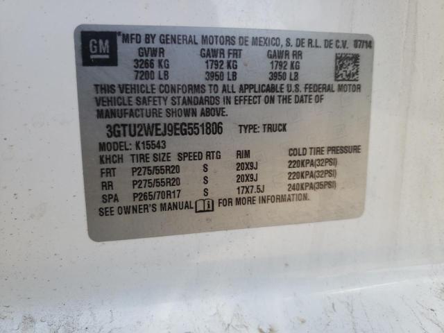 Photo 10 from auction – 2014 GMC DENALI with VIN 3GTU2WEJ9EG551806