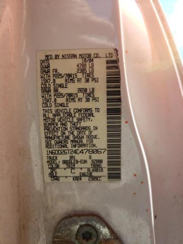 Photo 10 from auction – 2004 NISSAN FRONTIER K with VIN 1N6DD26T24C478067