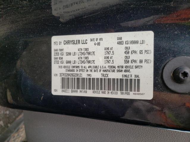 Foto 10 de la subasta – 2008 DODGE RAM 2500 S con VIN 3D7KS28A28G220121