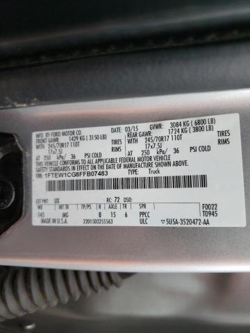 Photo 10 from auction – 2015 FORD F150 SUPER with VIN 1FTEW1CG8FFB07483