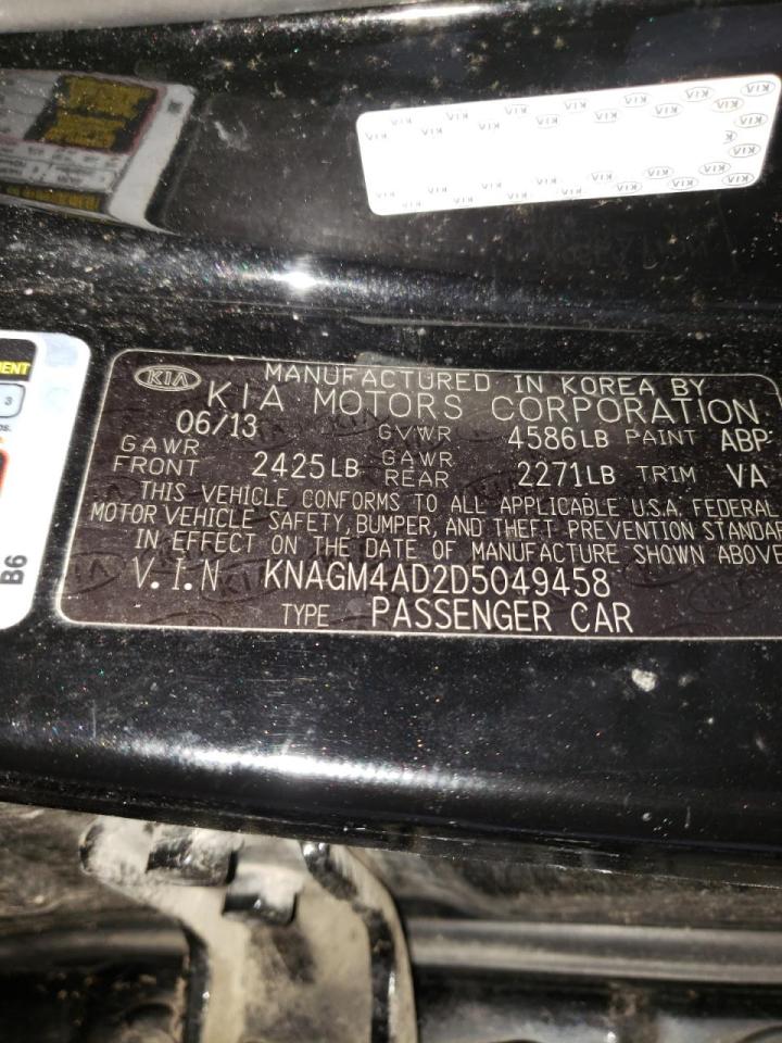 Photo 10 from auction – 2013 KIA OPTIMA HYB with VIN KNAGM4AD2D5049458