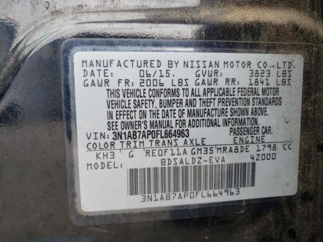 Photo 10 from auction – 2015 NISSAN SENTRA S with VIN 3N1AB7AP0FL664963
