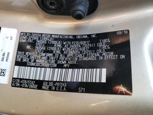 Photo 10 from auction – 2011 TOYOTA SIENNA LE with VIN 5TDKK3DC2BS081298