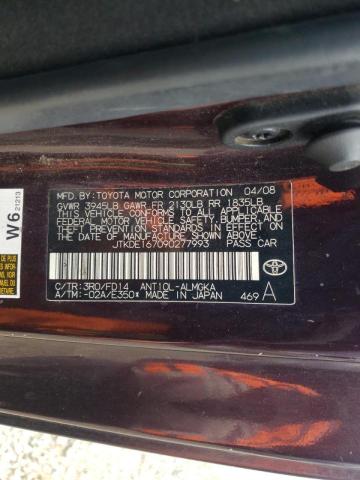 Photo 10 from auction – 2009 TOYOTA SCION TC with VIN JTKDE167090277993