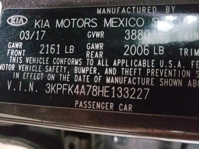 Photo 10 from auction – 2017 KIA FORTE LX with VIN 3KPFK4A78HE133227