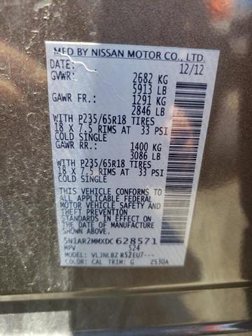 Photo 10 from auction – 2013 NISSAN PATHFINDER with VIN 5N1AR2MMXDC628571
