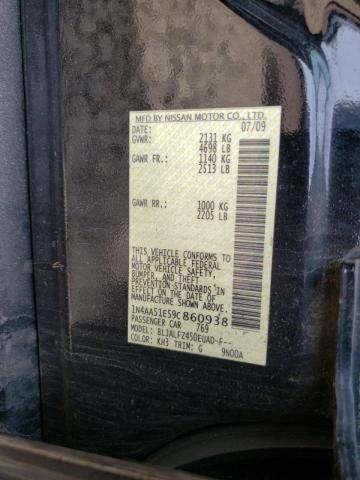 Photo 10 from auction – 2009 NISSAN MAXIMA S with VIN 1N4AA51E59C860938