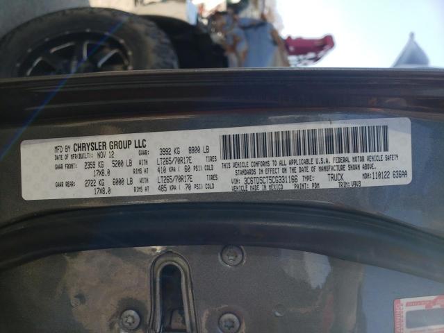 Photo 10 from auction – 2012 DODGE RAM 2500 S with VIN 3C6TD5CT5CG331166