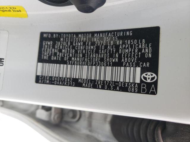 Photo 10 from auction – 2015 TOYOTA COROLLA L with VIN 5YFBURHE0FP330611