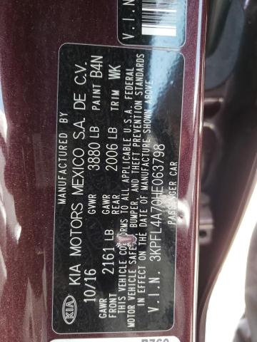 Photo 10 from auction – 2017 KIA FORTE LX with VIN 3KPFL4A70HE063798