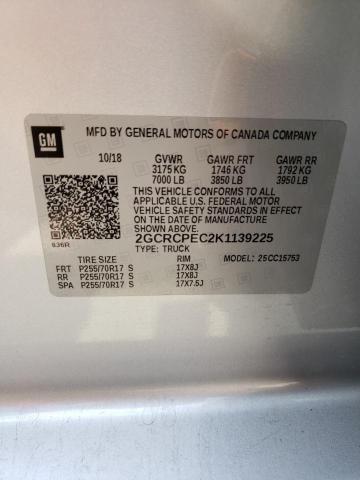Photo 10 from auction – 2019 CHEVROLET SILVERADO with VIN 2GCRCPEC2K1139225