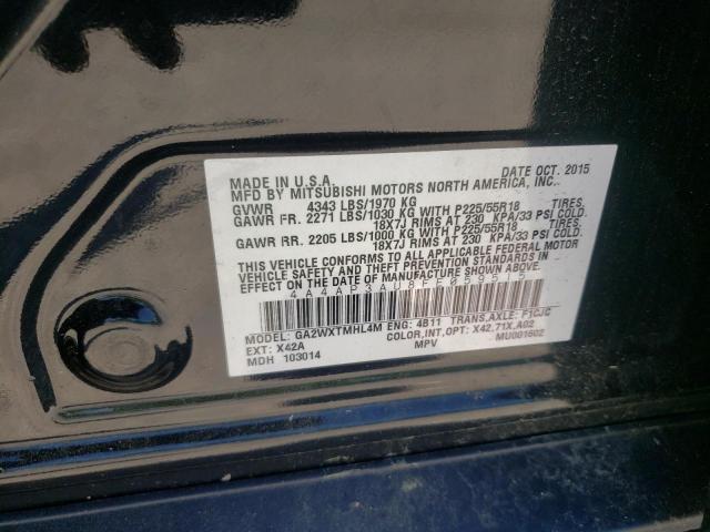 Photo 10 from auction – 2015 MITSUBISHI OUTLANDER with VIN 4A4AP3AU8FE059515