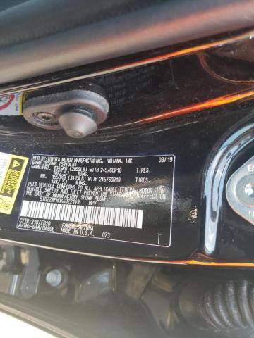 Photo 10 from auction – 2019 TOYOTA HIGHLANDER with VIN 5TDZZRFH0KS322149