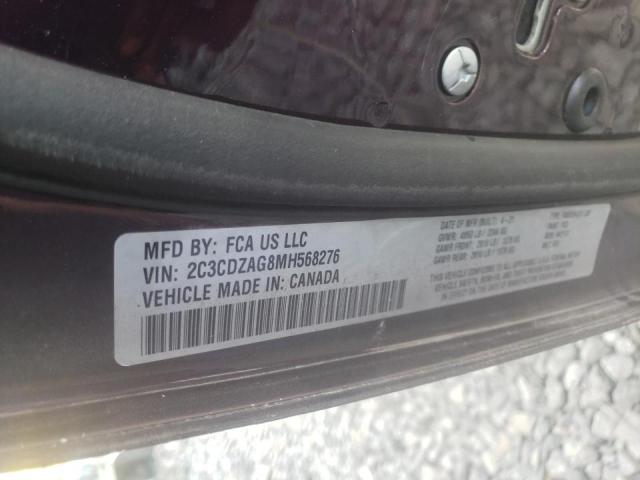 Photo 10 from auction – 2021 DODGE CHALLENGER with VIN 2C3CDZAG8MH568276