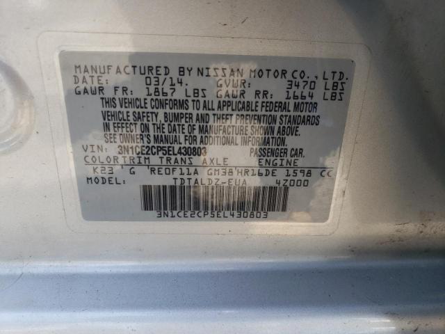 Photo 10 from auction – 2014 NISSAN VERSA NOTE with VIN 3N1CE2CP5EL430803