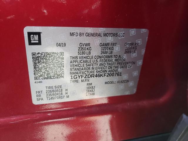 Photo 10 from auction – 2019 CADILLAC XT4 PREMIU with VIN 1GYFZDR46KF200761