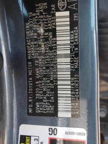 Photo 10 from auction – 2016 TOYOTA COROLLA L with VIN 2T1BURHE6GC631918