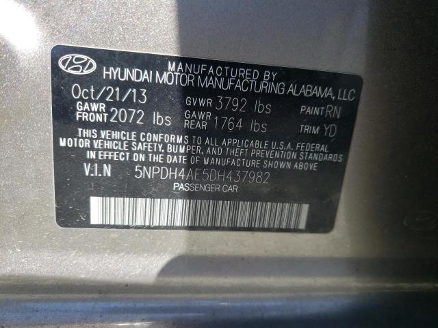 Photo 10 from auction – 2013 HYUNDAI ELANTRA GL with VIN 5NPDH4AE5DH437982