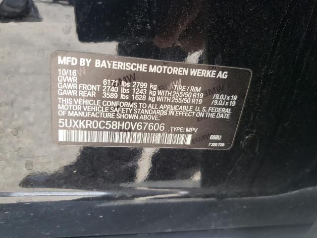 Photo 10 from auction – 2017 BMW X5 XDRIVE3 with VIN 5UXKR0C58H0V67606